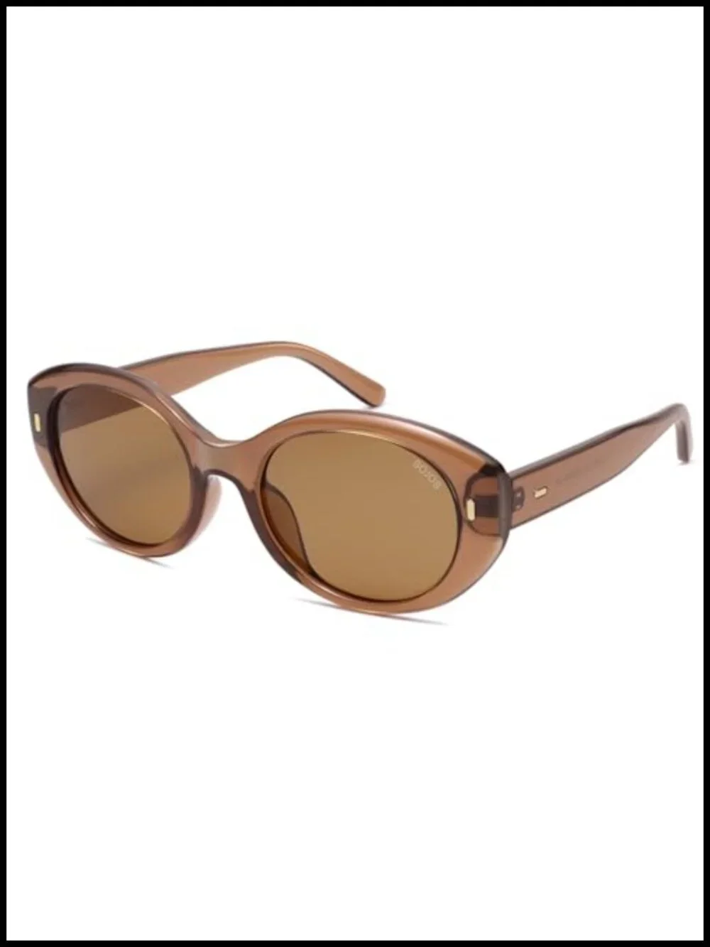 Trendy Oval Polarized Sunglasses with UV400 Protection